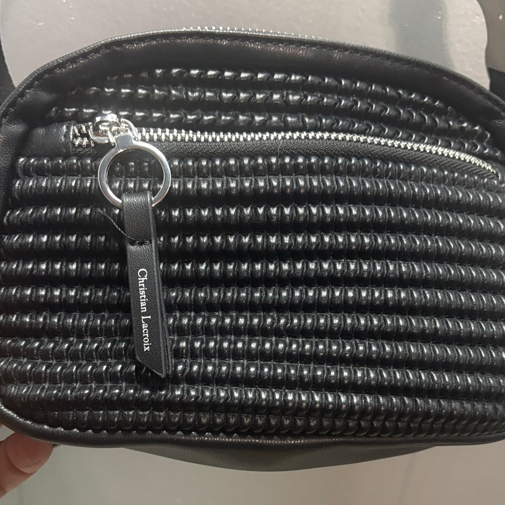 Christian Lacroix Black Quilted Crossbody Bag